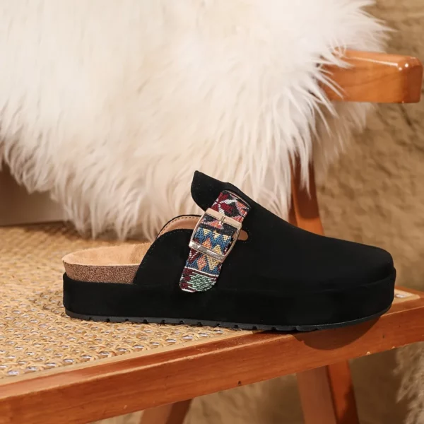 Mules plateforme boucle fantaisie femme – Image 2