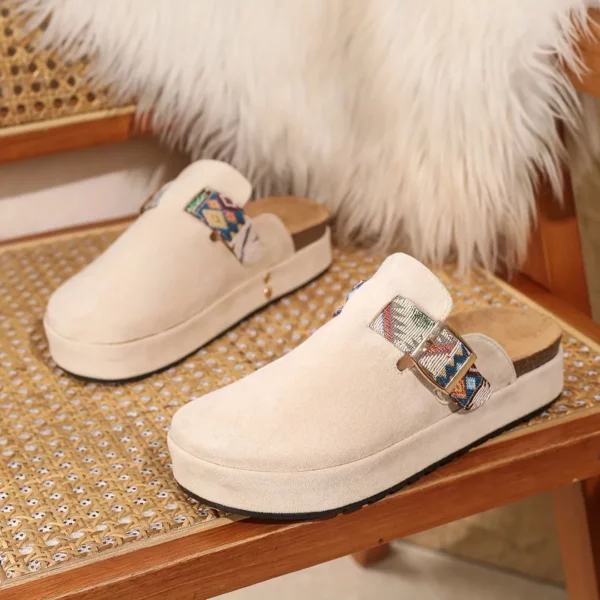 Mules plateforme boucle fantaisie femme – Image 3