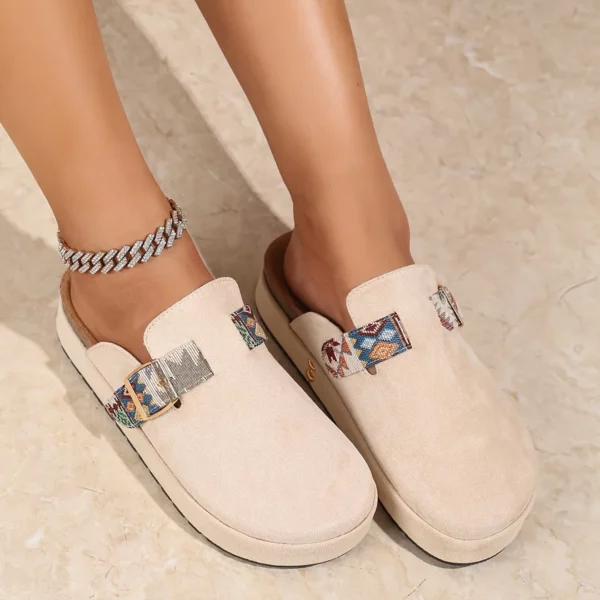 Mules plateforme boucle fantaisie femme – Image 5