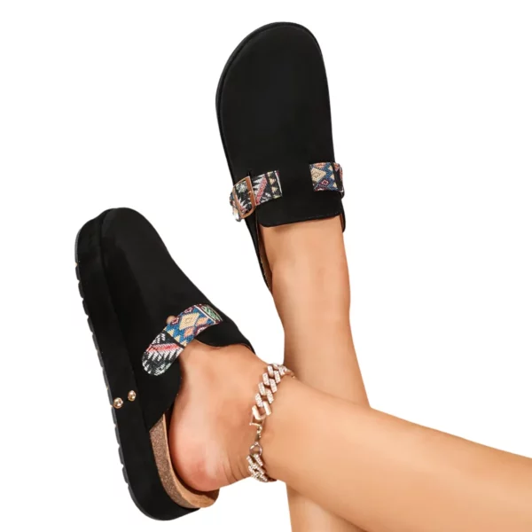 Mules plateforme boucle fantaisie femme – Image 8