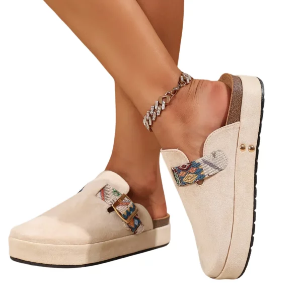 Mules plateforme boucle fantaisie femme – Image 9