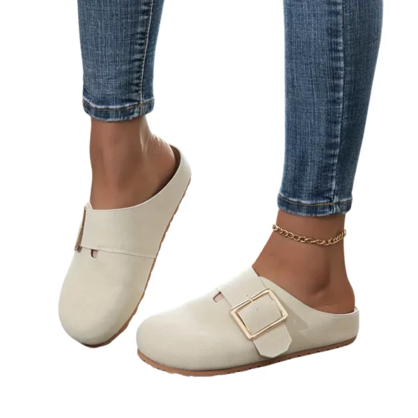 Mules suédine boucle carrée femme – Image 5