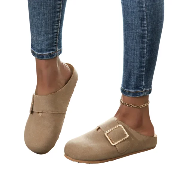 Mules suédine boucle carrée femme – Image 6