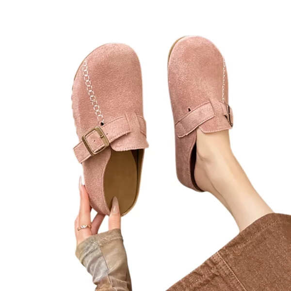 Mules suédine boucle chaîne décorative – Image 10