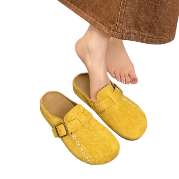 Mules suédine boucle chaîne décorative – Image 9