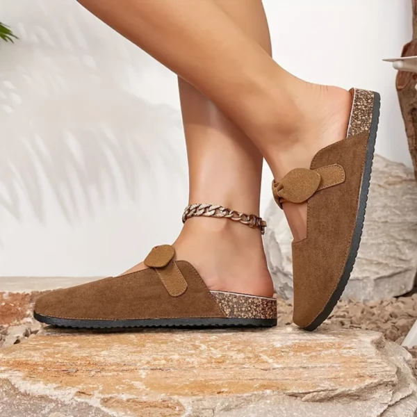 Mules suédine boucle nœud femme – Image 2