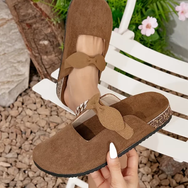Mules suédine boucle nœud femme – Image 3