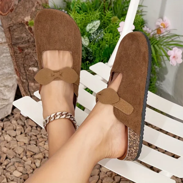 Mules suédine boucle nœud femme – Image 4