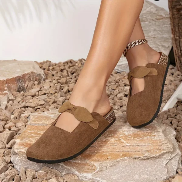 Mules suédine boucle nœud femme – Image 5