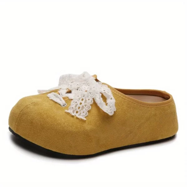 Mules suédine lacets ruban dentelle – Image 5