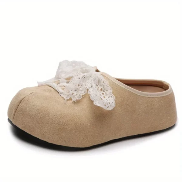 Mules suédine lacets ruban dentelle – Image 6