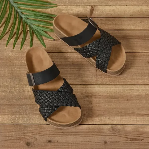 Mules tressées à boucle réglable – Image 3