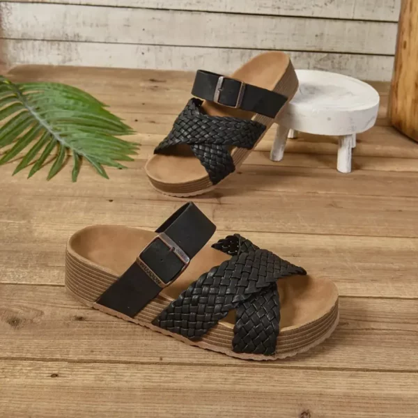Mules tressées à boucle réglable – Image 4