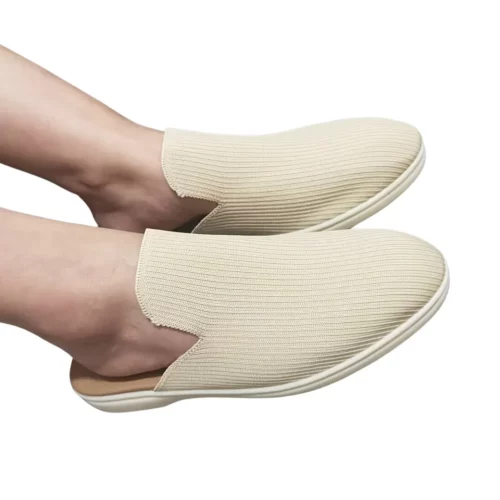 Mules tricotées légères style chausson