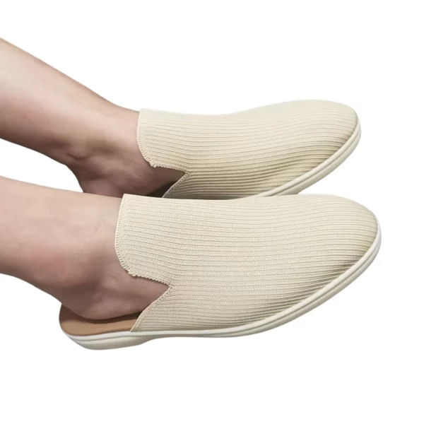 Mules tricotées légères style chausson