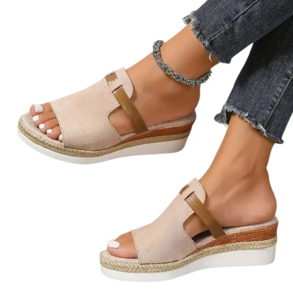 Sandales compensées à détail tressé – Image 6