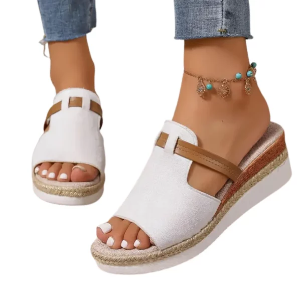 Sandales compensées à détail tressé – Image 7