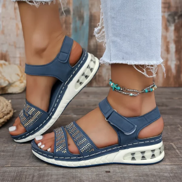 Sandales compensées femme strass – Image 5