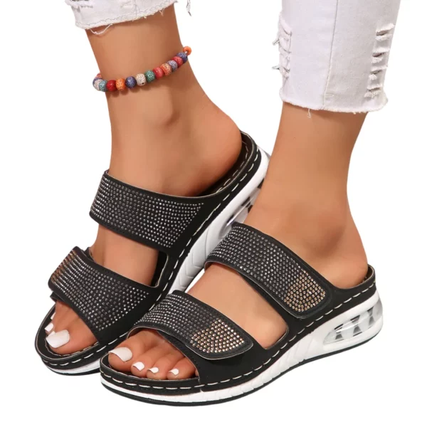 Sandales compensées femme strass – Image 14