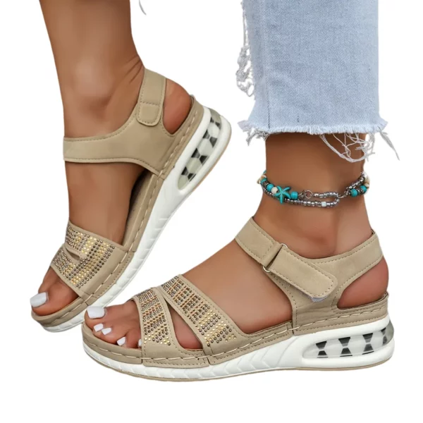 Sandales compensées femme strass – Image 12