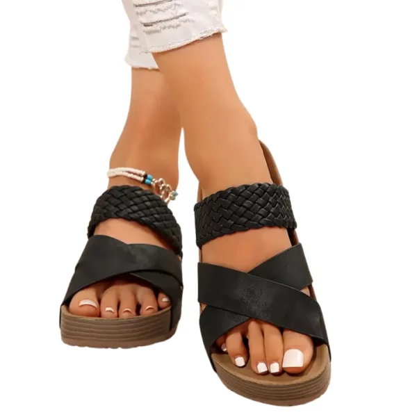 Sandales compensées femme tressées confort – Image 8