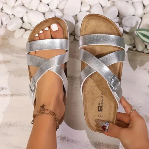Sandales confort femme lanières