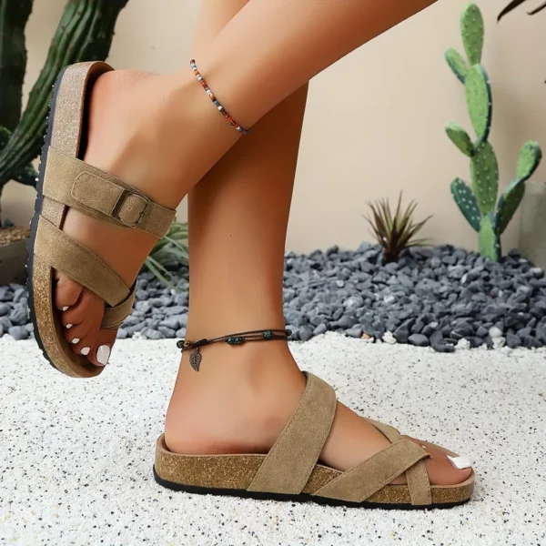 Sandales croisées à boucle réglable – Image 2