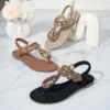 Sandales femme bohème perles colorées