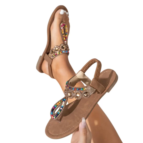 Sandales femme bohème perles colorées – Image 8