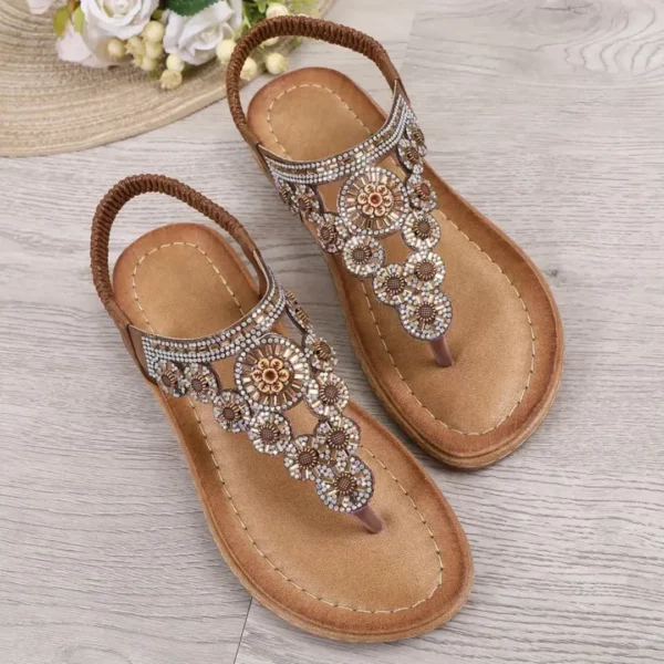 Sandales ornées bohème pour femme – look estival chic et confort tout au long de la journée – Image 6