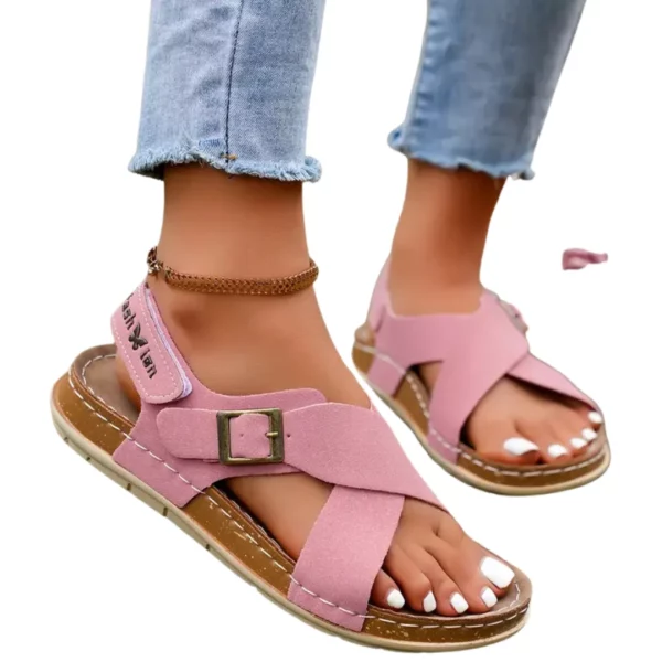 Sandales orthopédiques croisée boucle femme – Image 10