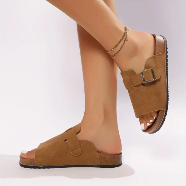 Sandales ouvertes femme boucle liège – Image 3
