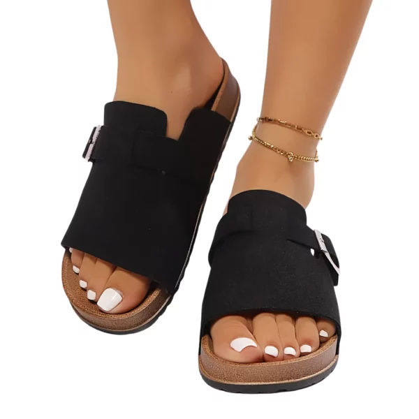 Sandales ouvertes femme boucle liège – Image 7