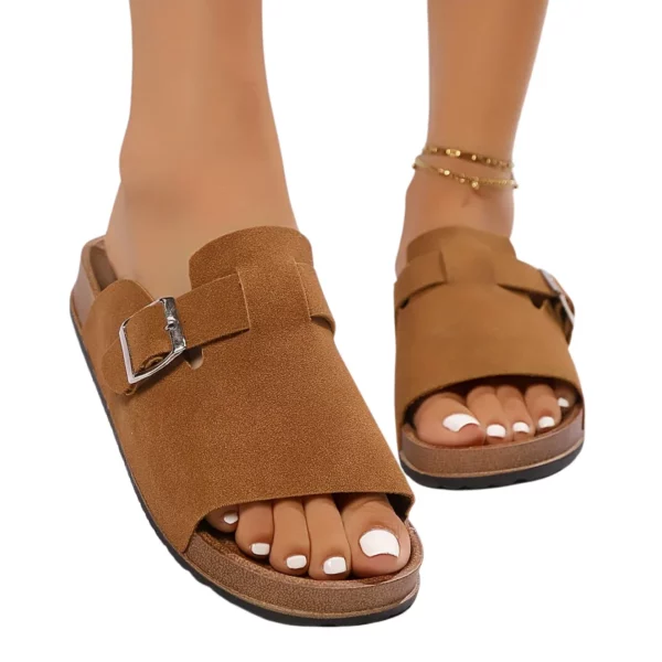 Sandales ouvertes femme boucle liège – Image 8