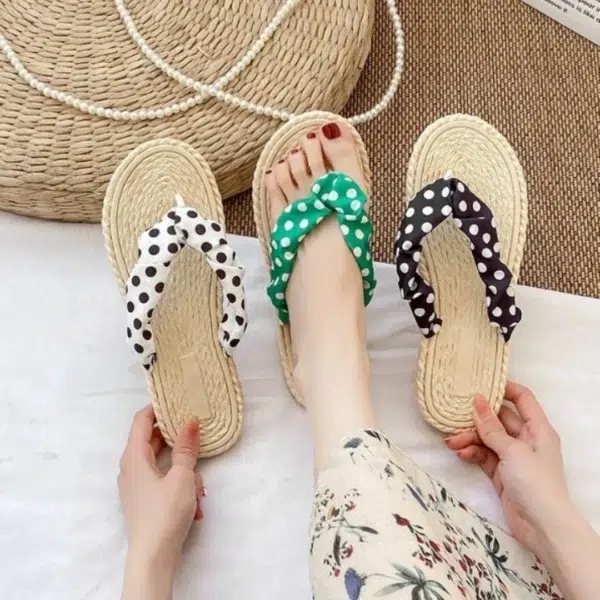 Tongs plateformes légères à pois femme – Confort ultra léger & style rétro chic pour l'été – Image 7