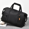 Sac week-end femme en nylon imperméable noir – bandoulière amovible renforcée