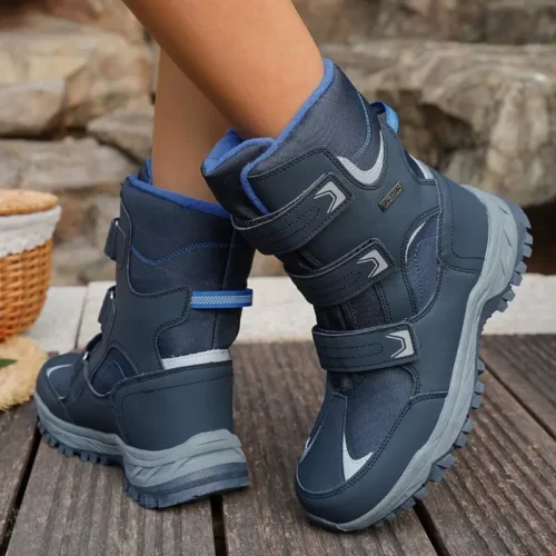 Bottes d’hiver femme fourrées imperméables – semelle antidérapante et maintien cheville