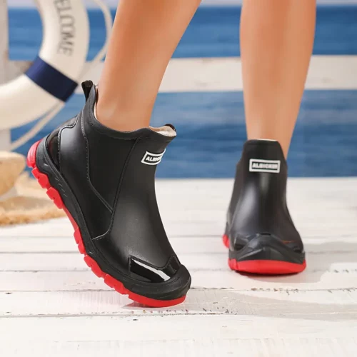 Bottes de pluie femme élégantes en caoutchouc – style chic et imperméable