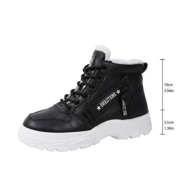 Bottes d'hiver femme montantes avec semelle plateforme antidérapante