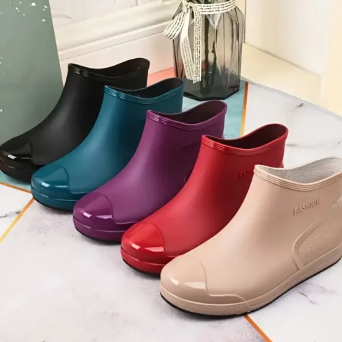 Bottes de pluie femme en caoutchouc antidérapantes – style chic et léger