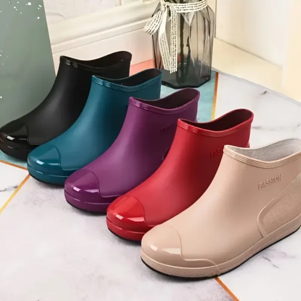 Bottes de pluie femme en caoutchouc antidérapantes – style chic et léger