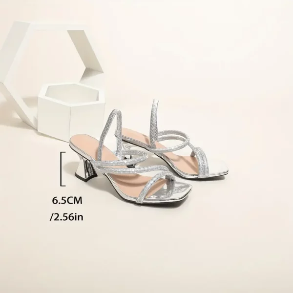Sandales à petit talon pour mariage femme – élégantes avec strass confortables