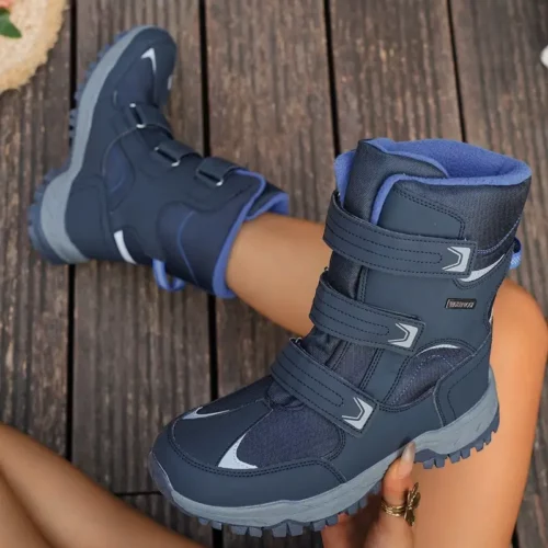Bottes d’hiver femme fourrées imperméables – semelle antidérapante et maintien cheville