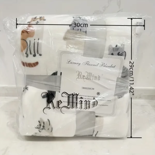 Plaid de Noël en flanelle douce – motif pain d'épice chaleureux et festif