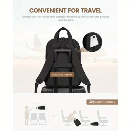 Sac à dos femme ordinateur – design moderne, léger et compatible voyage avion
