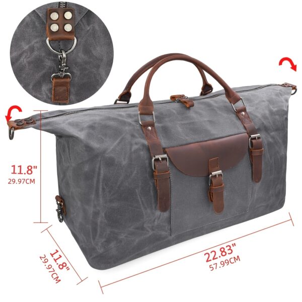 Sac week-end femme grand format – sac de voyage toile imperméable avec anses