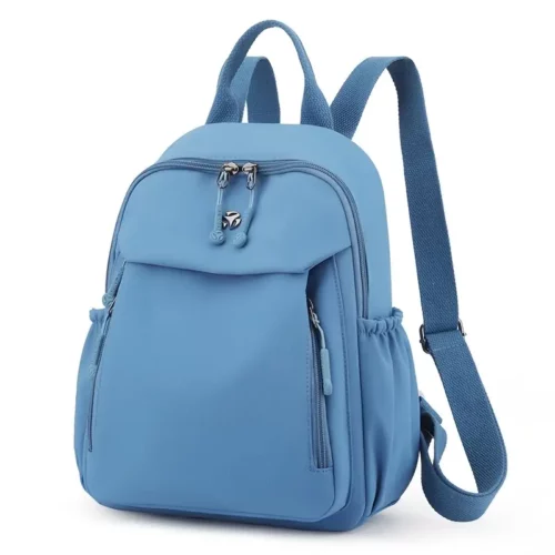 Sac à dos femme en nylon léger – multifonction urbain avec poches zippées
