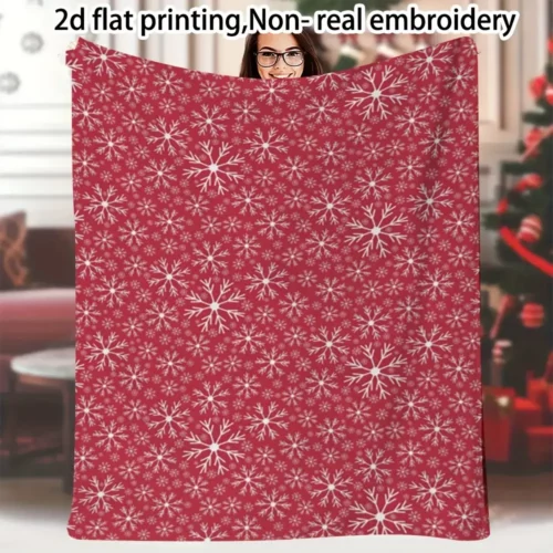 Plaid polaire de Noël doux et chaud – couverture d’appoint cocooning festive