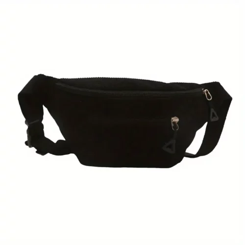 Sac banane femme en velours côtelé – sacoche tendance à grande capacité