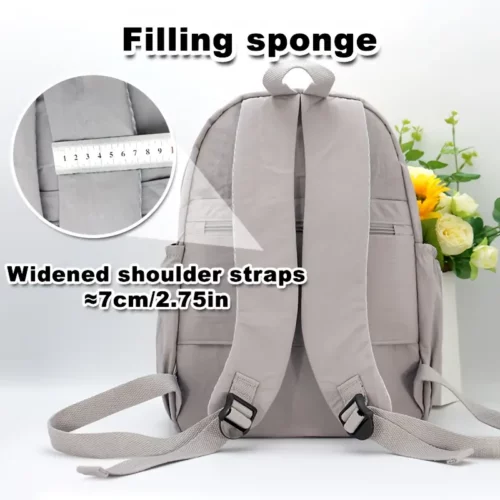 Sac à dos femme nylon léger multi-poches – design antivol pour voyage et ville